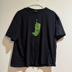 H&M Men's Holla At Me Black Short Sleeve Shirt